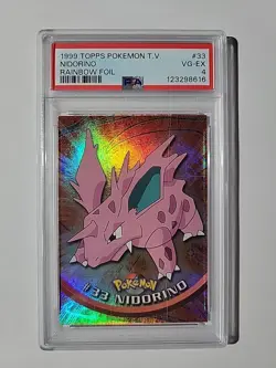 1999 Topps Pokemon TV Nidorina Rainbow Foil PSA 4 - Image 1