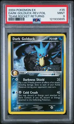 2004 Pokemon Team Rocket Returns #35 Dark Golduck REVERSE Holofoil PSA 9 - Image 1