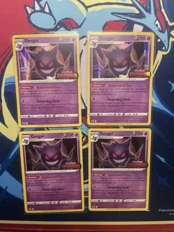 4x Gengar SWSH241 Pokemon Card Lot (Prerelease Lost Original Stamp) All NM - Image 1