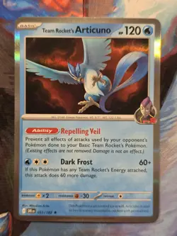 Team Rocket's Articuno 051/182 S&V Destined Rivals Holo Rare Pokemon Card - Image 1
