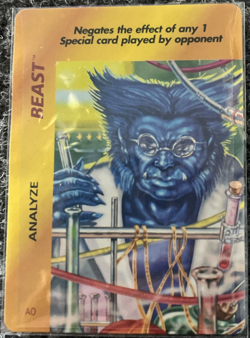 1995 Marvel Overpower CCG Special Character Cards Beast (Analyze) #AO card - Image 1