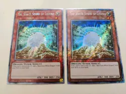 2x Yugioh! The White Stone of Legend RA03-EN208 Platinum Secret Rare 1st Ed NM - Image 2