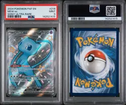 Pokemon Mew EX TCG Full Art Shiny Ultra Rare Card Paldean Fates 216/091 PSA 9 - Image 3