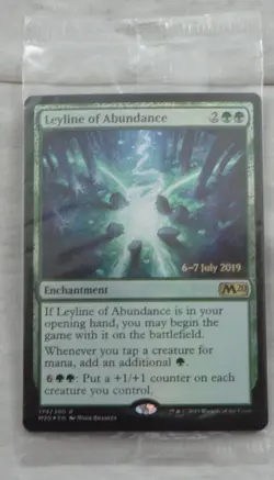 Magic The Gathering Leyline of Abundance Foil Promo Card MTG CARD M20 - Image 1