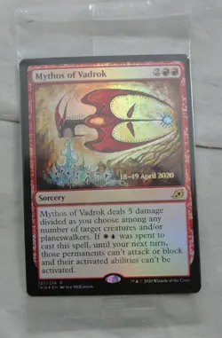 Mythos of Vadrok Prerelease Foil Card Rare Magic The Gathering NM (IKO) - Image 1
