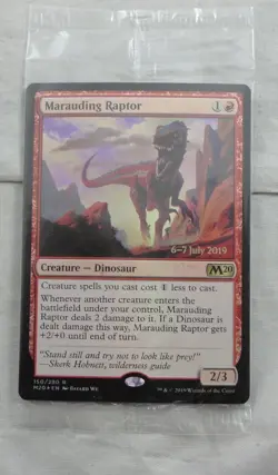 Magic The Gathering Marauding Raptor Foil Prerelease Card MTG CARD M20 - Image 1