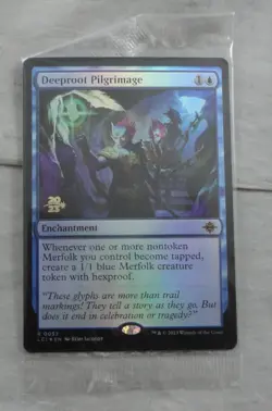 Deeproot Pilgrimage Prerelease Foil Card Rare Magic The Gathering (LCI) - Image 1