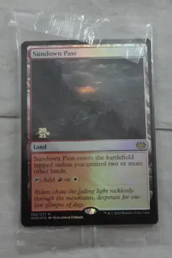 Magic The Gathering Sundown Pass Rare Prerelease Foil Card VOW - Image 1