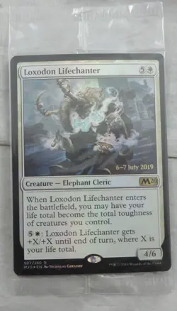 Magic The Gathering Loxodon Lifechanter Foil Prerelease Card MTG CARD M20 - Image 1