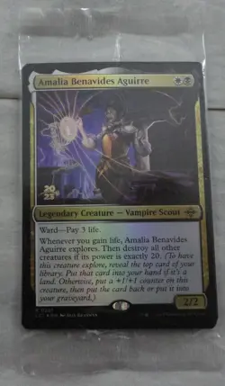 Amalia Benavides Aguirre Prerelease Foil Card Rare Magic The Gathering (LCI) - Image 1