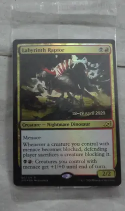Labyrinth Raptor Prerelease Foil Card Rare Magic The Gathering NM (IKO) - Image 1