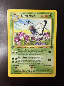 Pokemon Card - Butterfree Jungle 1st Edition 33/64 Uncommon - Image 1