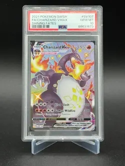PSA 10 - Charizard VMAX SV107/SV122 - Pokemon Shining Fates - Image 1