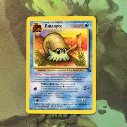 ITALIAN Omanyte Card Fossil Set 52/62 Pokemon Card NM/M FAST SHIPPING - Image 1