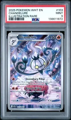 CHANDELURE 103/086 Illustration Rare Pokemon White Flare PSA 9Mint *hl - Image 1