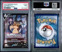 2022 POKEMON SWORD & SHIELD BRILLIANT STARS #TG16 FA FULL ART MIMIKYU V PSA 9 - Image 3