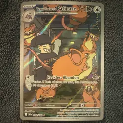 Team Rocket's Raticate 202/182 Sv10 Destined Rivals Rare Holo Pokemon TCG - Image 1