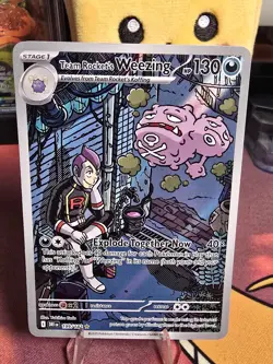Pokemon Team Rocket’s Weezing 199/182 Destined Rivals Illustration Rare NM - Image 1