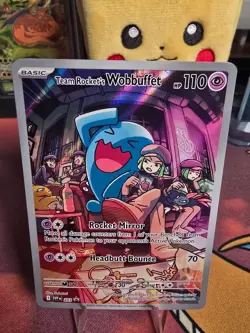 Pokemon Team Rocket’s Wobbuffet #203 Black Star Promo Scarlet & Violet NM Holo - Image 1
