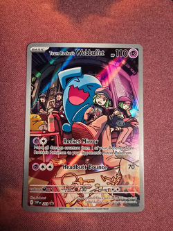 Pokemon Team Rocket’s Wobbuffet #203 Black Star Promo Scarlet & Violet NM Holo - Image 3