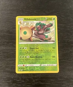 Pokemon TCG - Reverse Holo Rillaboom 015/202 - Thwackey Grookey- Sword & Shield - Image 2