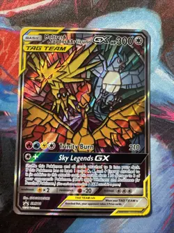 Pokemon TCG: Moltres Zapdos Articuno GX SM210 Black Star Promo! Nm/M Crimp Error - Image 1