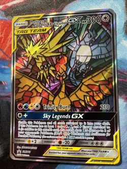 Pokemon TCG: Moltres Zapdos Articuno GX SM210 Black Star Promo! Nm/M Crimp Error - Image 3