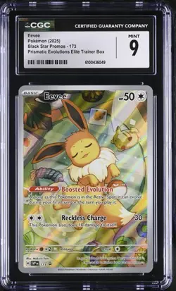 Pokemon SVP Black Star Promo 173 Eevee Prismatic Evolutions no PSA CGC 9 ENG - Image 1