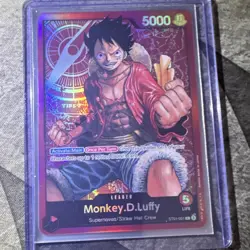 Bandai One Piece Card Game Monkey D. Luffy Leader Holo English ST01-001 - Image 1