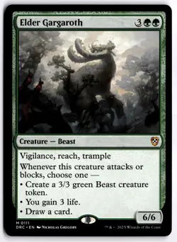 Elder Gargaroth NM DRC Commander: Aetherdrift MTG - Image 1