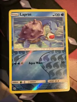 Pokemon TCG Hidden Fates Reverse Holo Lapras 17/68 - Image 1