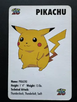 1998 KFC Pikachu #25 Pikachu Vintage Card LP Pokemon TCG - Image 1