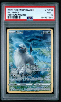 2023 POKEMON SWORD & SHIELD CROWN ZENITH #GG16 FULL ART/ABSOL PSA 9 - Image 1