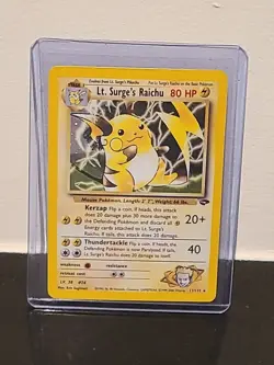 Pokemon Lt. Surge's Raichu Holo Rare Gym Challenge (LP) - Image 1