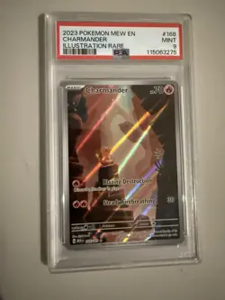 2023 Pokemon SV 151 Charmander #168 Illustration Rare PSA 9 - Image 1