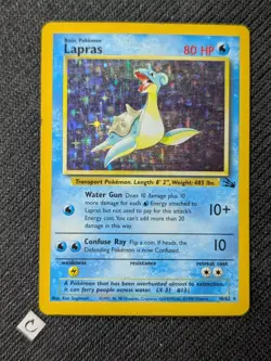 Lapras 10/62 - Fossil Unlimited Holo Rare Vintage Pokemon WOTC HP - Image 1