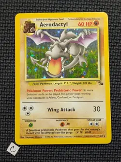 Aerodactyl 1/62 - Fossil Unlimited Holo Rare Pokemon TCG HP - Image 1
