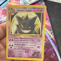Pokemon Sabrina's Gengar Rare Regular 29/132 Gym Challenge 90HP Unlimited - Image 1