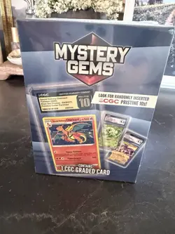 Mystery Gems Pokemon TCG Box with CGC Graded Charizard Card - 3 packs included - Image 2