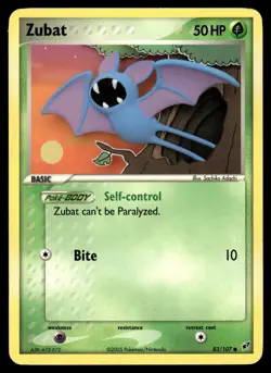 ZUBAT - 83/107 Common Deoxys Pokemon MP - Image 1