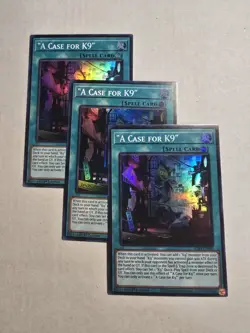 3x "A Case for K9" 1st Edition Super Rare JUSH-EN040 Yu-Gi-Oh! - Image 1