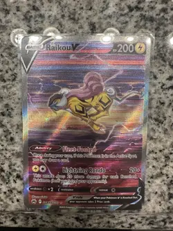 Pokemon Raikou V GG41/GG70 Crown Zenith Ultra Rare Full Art Holo 200 HP - Image 2