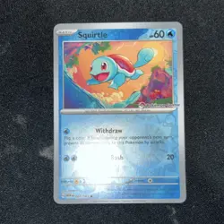 Squirtle Reverse Holo Pokemon Center Stamped Promo Scarlet & Violet 151 007/165 - Image 1