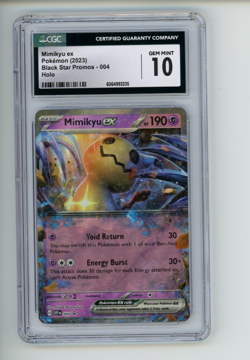 2023 Pokemon Mimikyu EX 004 Black Star Promo Holo CGC 10 GEM MINT - Image 1