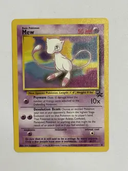 1999 Pokemon WOTC Black Star Promo Mew #8 Holo Rare Vintage NM - Image 1