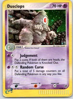 Pokemon TCG Dusclops Holo Rare Holofoil Sandstorm 4/100 HP - Image 1