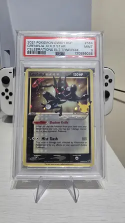 Pokemon TCG Greninja Gold Star SWSH144 25th Celebrations Promo PSA 9 - Image 1