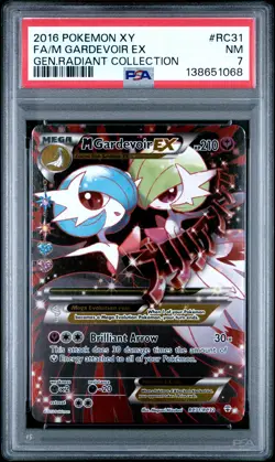 2016 POKEMON XY GENERATIONS RADIANT COLL #RC31 FULL ART/M GARDEVOIR EX PSA 7 - Image 1