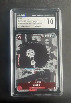 2022 ONE PIECE CCG BROOK 25TH ANNIVERSARY OP01-022 CGC 10 - Image 1