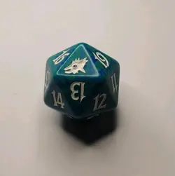 Magic The Gathering MTG Scourge Spindown Beatdown Life Counter Blueish Die Dice - Image 1